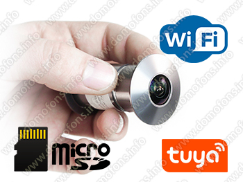 Беспроводной IP WI-FI видеоглазок TUYA с записью в облако HDcom T203-8G